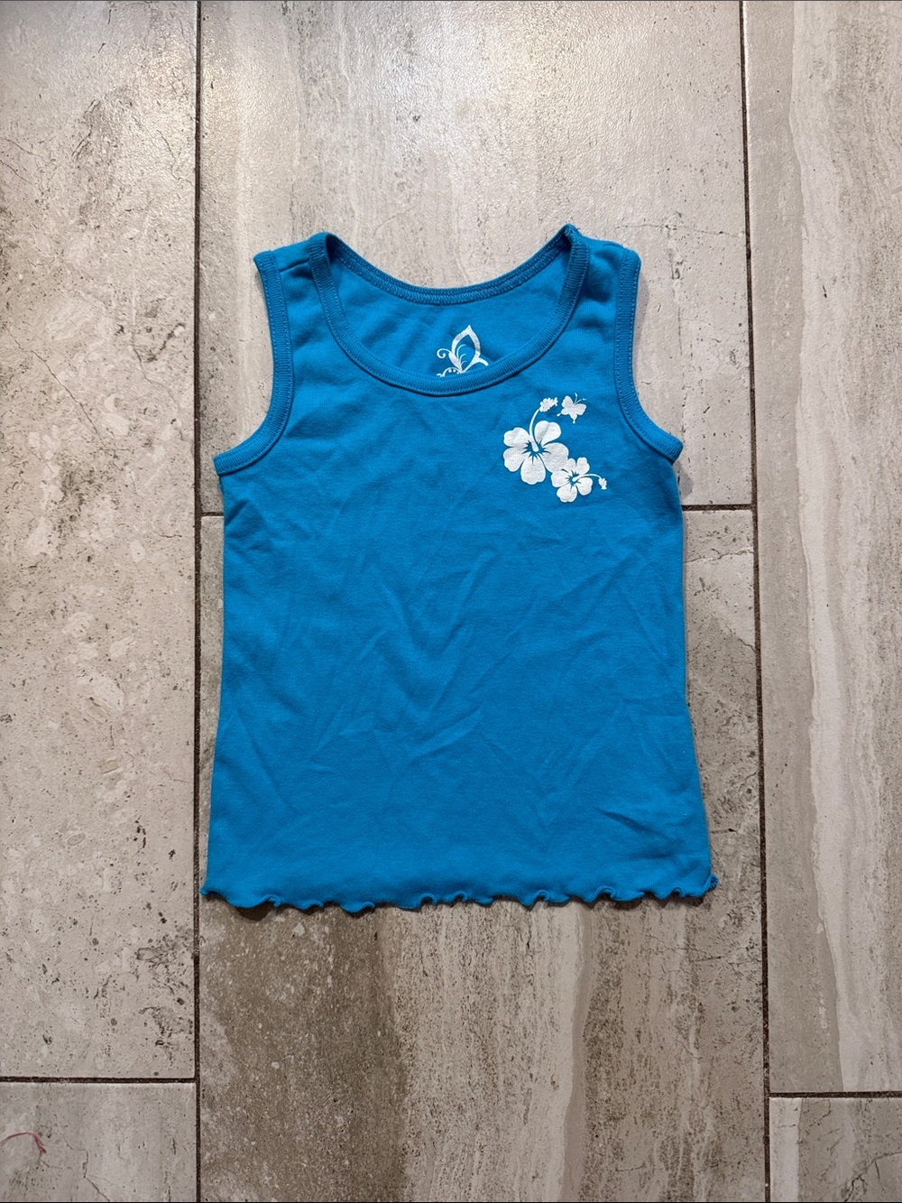 The Children's Place Bright Blue Floral Tank Top
